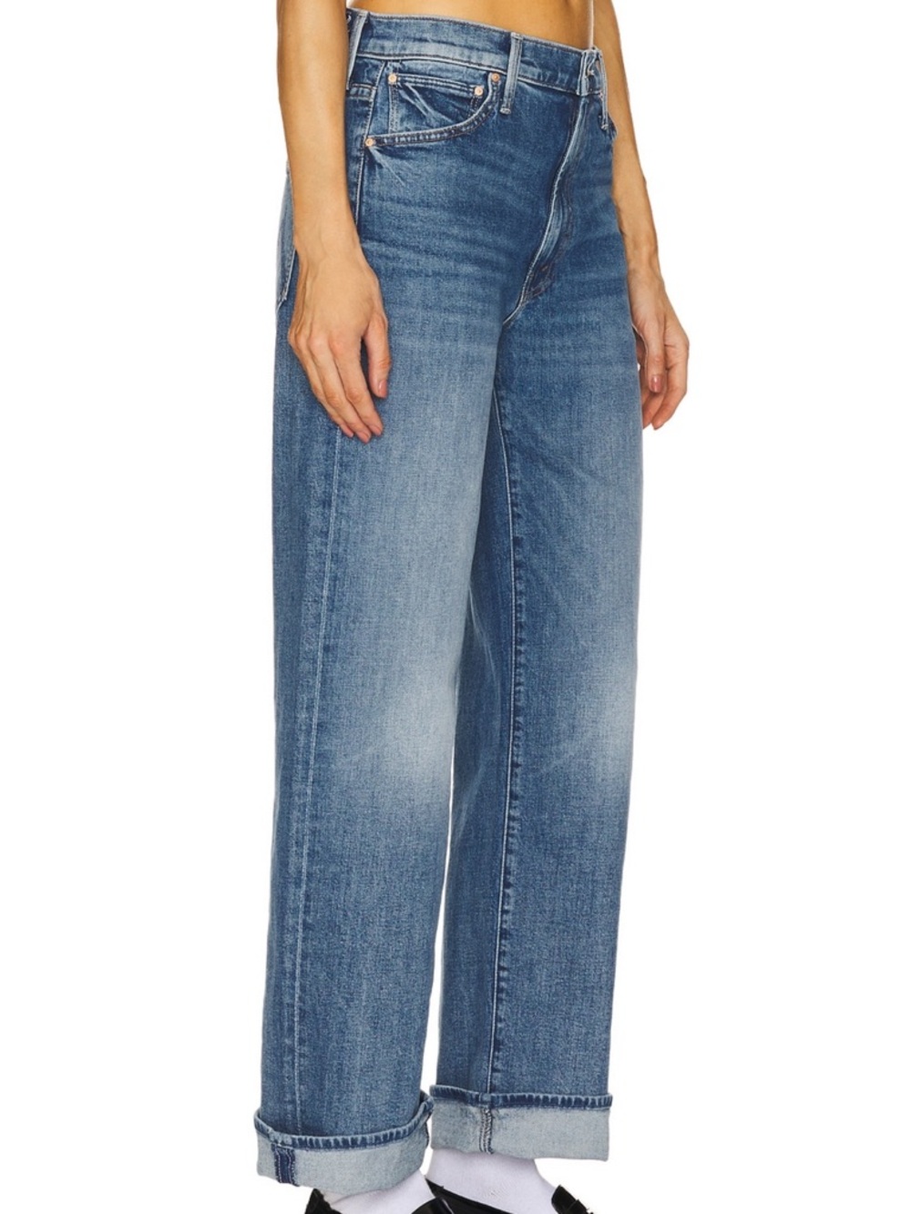MOTHER The Dodger Flood Cuff Jeans in Toil and Trouble size 27 - Picture 3 of 8